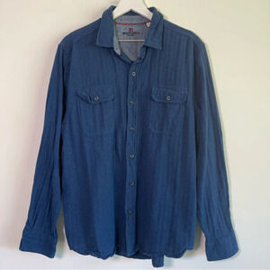 Woolrich blue button down long sleeve shirt size XL